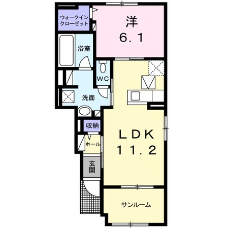 東一身田駅 徒歩14分 1階の物件間取画像